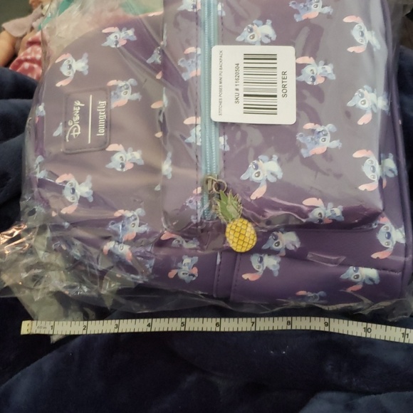 Disney Loungefly Stitch purple/blue mini backpack - Picture 5 of 7